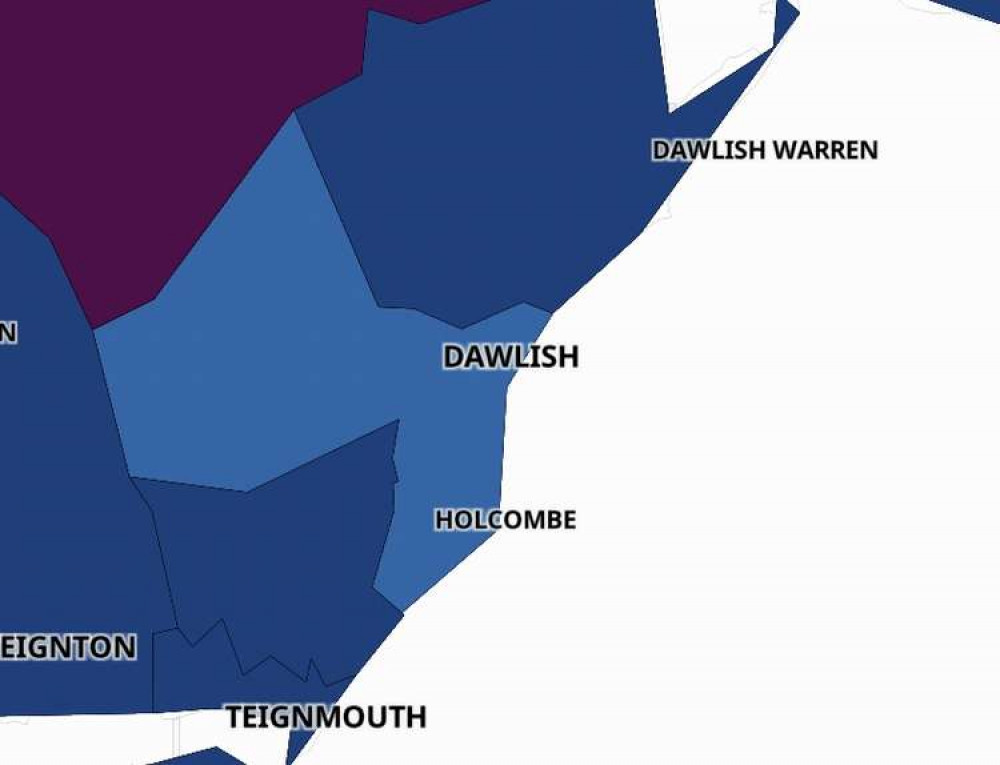 Dawlish coronavirus map