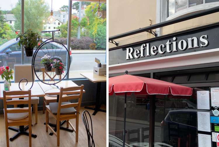 Left: Interior of Le Cygne. Right: Exterior of Reflections (Nub News, Will Goddard)