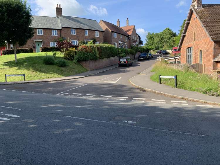 Cross the road opposite the Tolpuddle Martyrs' Tree up Central Farm Lane