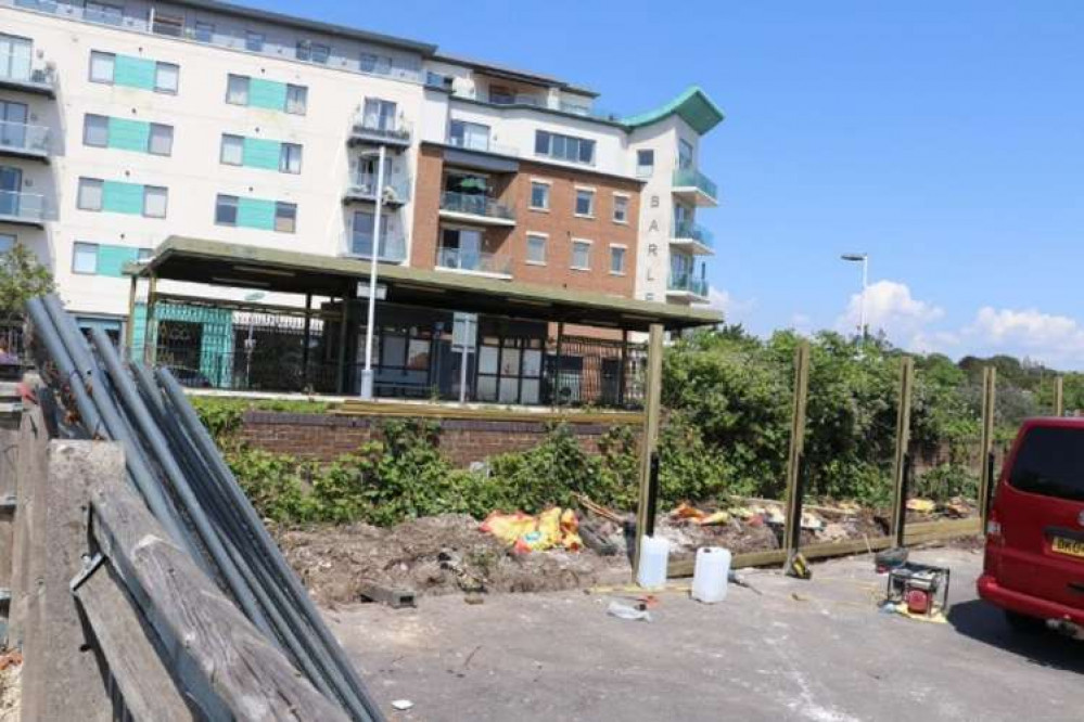 Works starting at Dorchester South Station to replace the wall