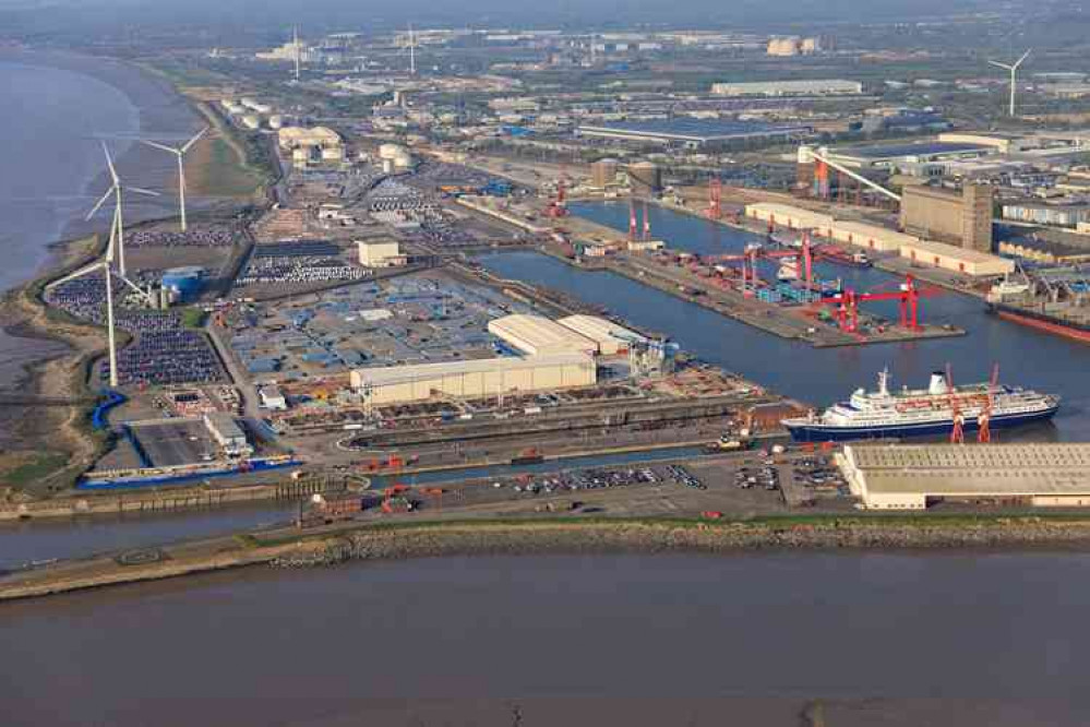 Avonmouth Dock, where the aggregate from Whatley Quarry is being sent via rail