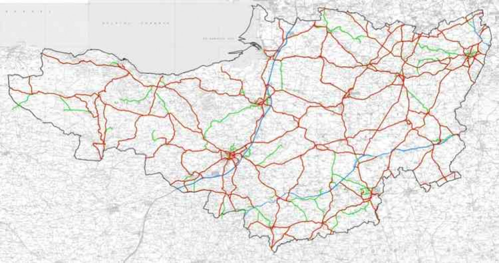 Roads being gritted in Somerset this winter