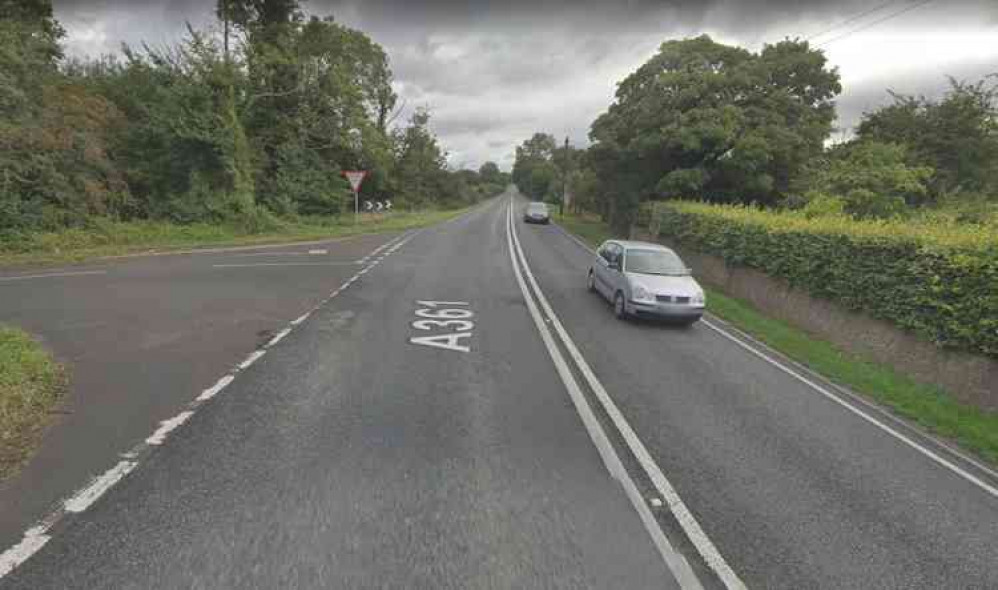 The accident is on the A361 at the junction with Rode Hill (Photo: Google Street View)