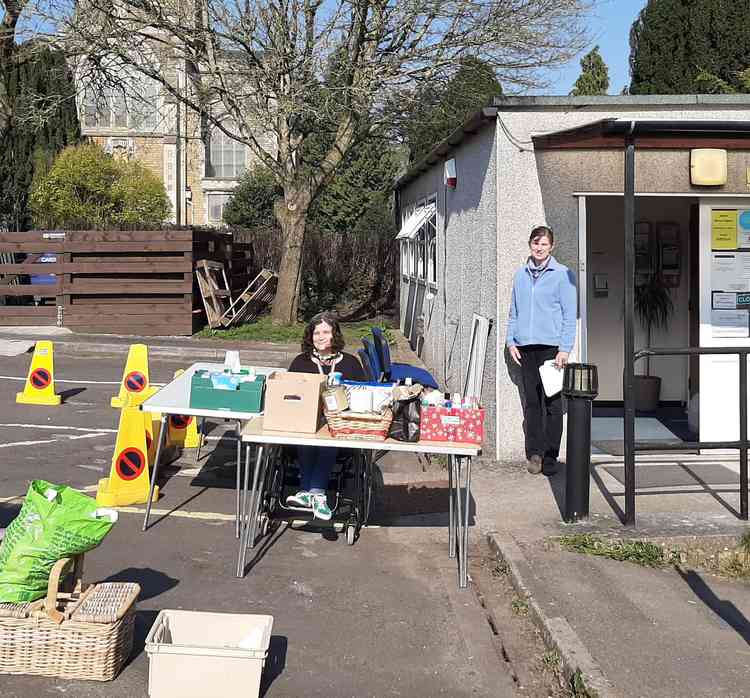 The dedicated team up at Frome Town Hall are practicing safe distancing themselves too to keep everyone safe