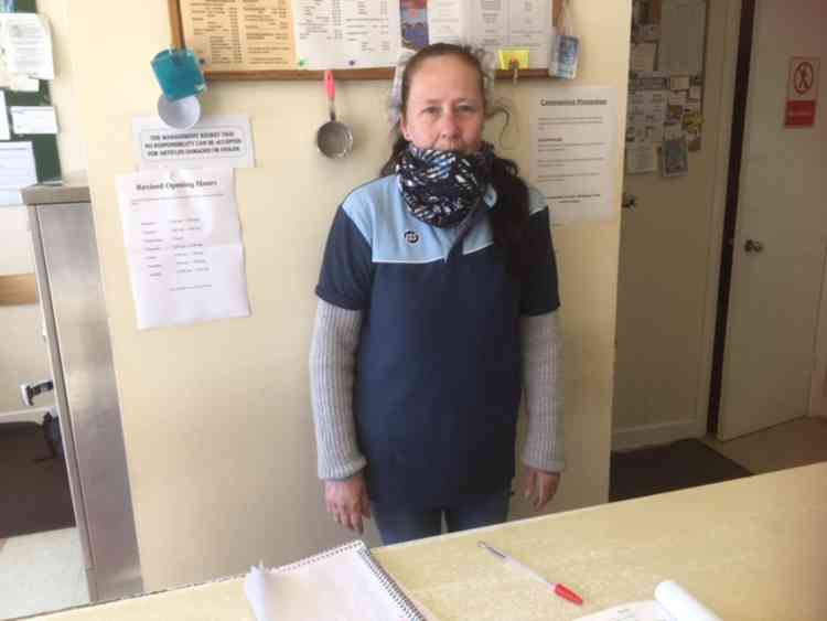 The friendly staff at the laundrette