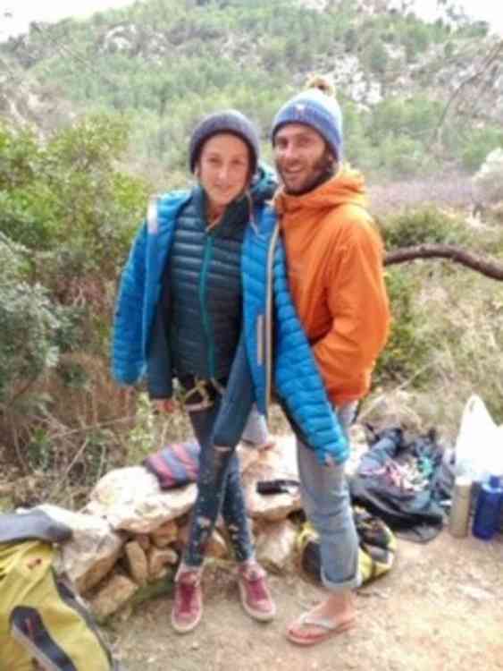 Charly Andrew and Niall Andrews who met at a climbers hostel in Spain