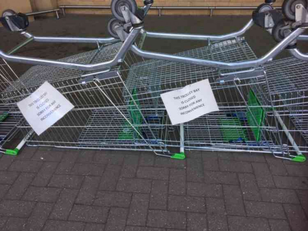 Asda shopping trolleys lined up out of action FROME BREAKFAST BRIEFING: Friday April 10  Frome Medical Practice WILL be open today (Good Friday) and Easter Monday, from 8am to 6.30pm.  As a result of the coronavirus pandemic they  have temporarily suspend