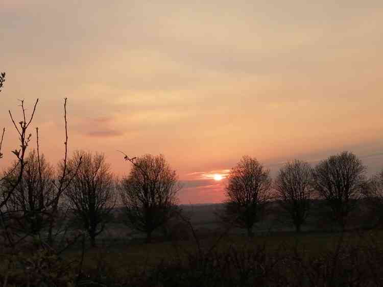 Sunset over the Mendips by Maisie Wood, age 15