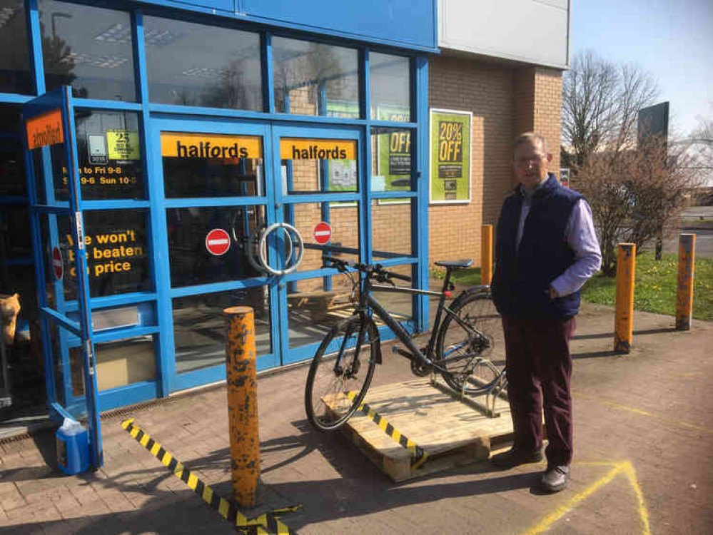 The Halfords in Frome operating from the doors on March 27