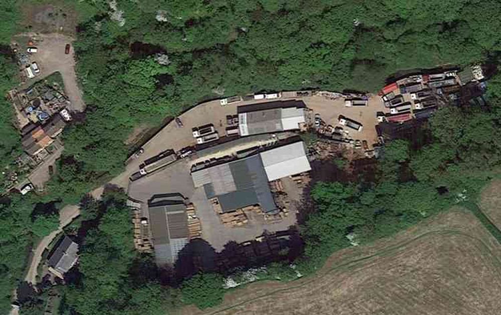 The Valley Sawmills site in Holwell (Photo: Google Earth)