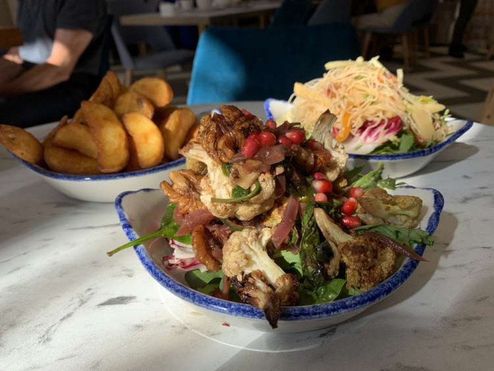 Salads and wedges at TASTE Cafe at Dorset Museum