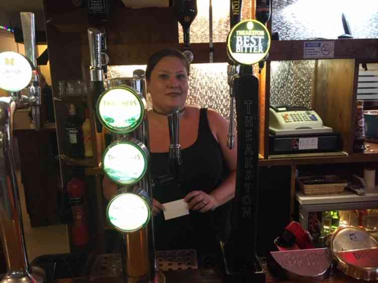 Welcome back to our lovely customers, barmaid Dani Francis