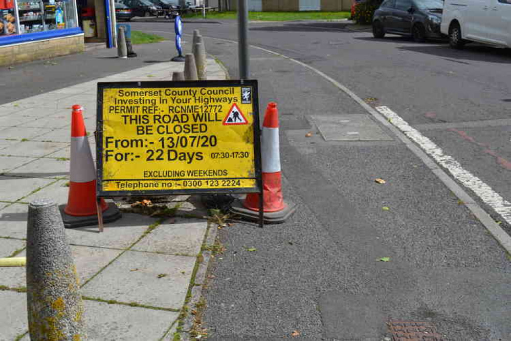 Welshmill Lane is closed from today (July 13) for road surfacing