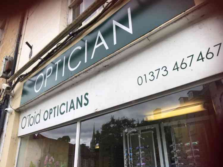 The Opticians is O'Toid just on Frome Bridge