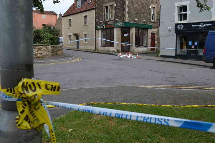 Badcox in Frome taped off this morning July 25