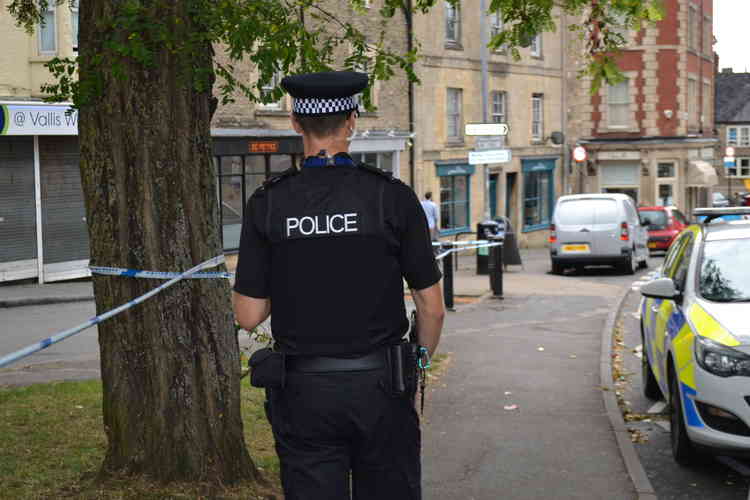 Police at the scene : Appeal for witnesses and house to house enquiries begin