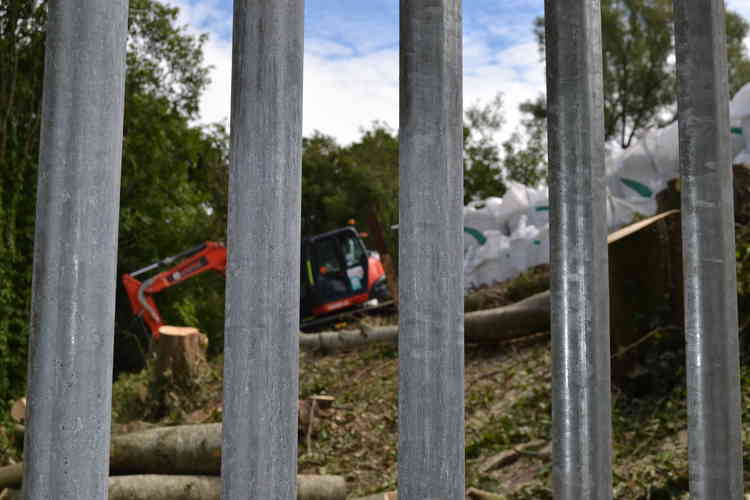 The embankment has been cleared today (August 4)