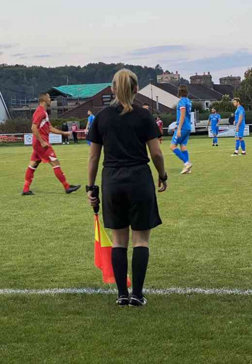 Thank you Jason Broad of this photo of his daughter Ella Broad on the line at the match at Southfields September 1