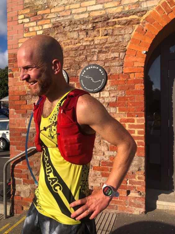 Tom looks remarkably fresh for a man having just broken the Mendip way record