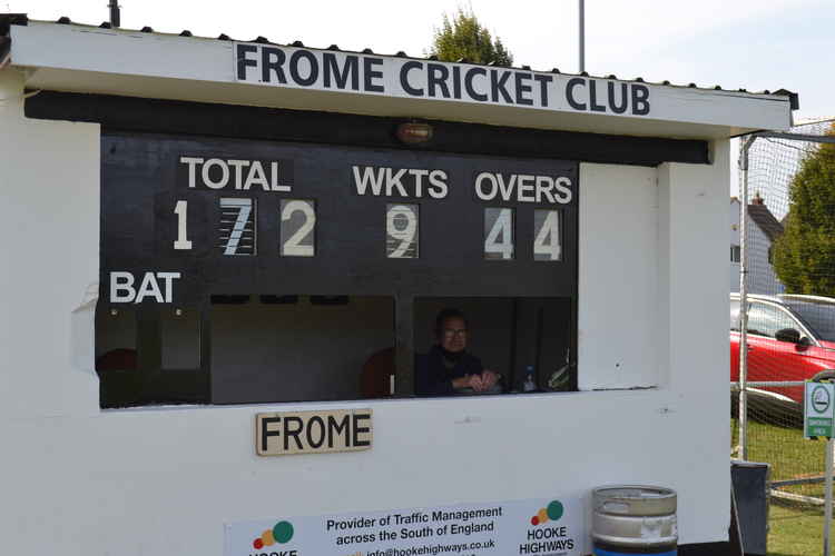 The tally when play stopped for tea