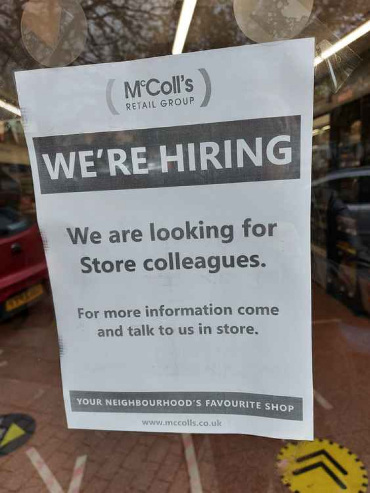 They are looking for help at McColls in Badcox