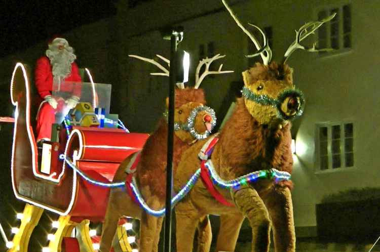 Santa on his float