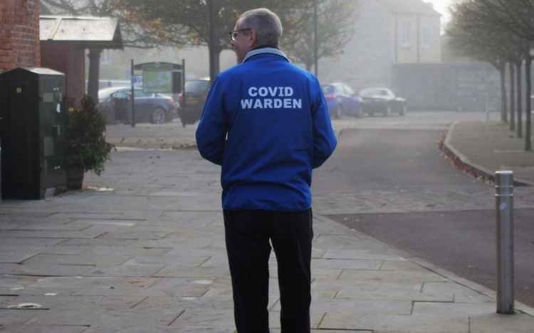 A photo of one of the new coronavirus wardens in Mendip