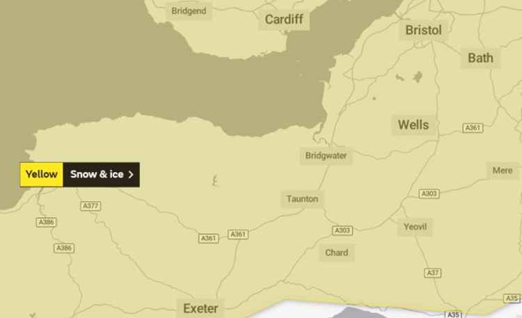 There is now a Met Office amber warning in place for all of Somerset