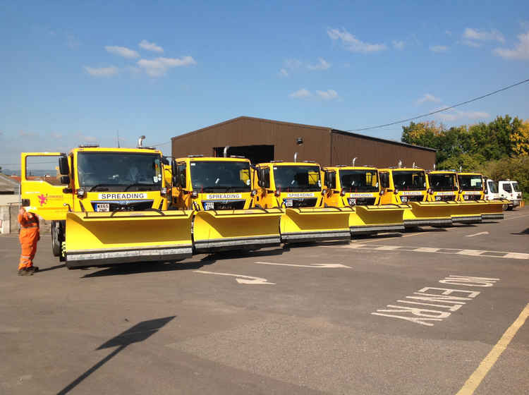 A file photo of the gritting team ; Somerset Travel site