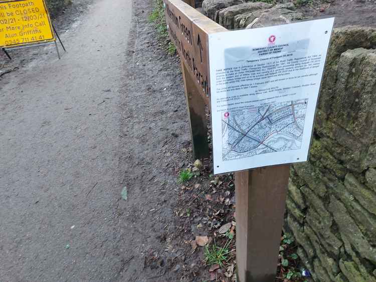 This footpath will be closed