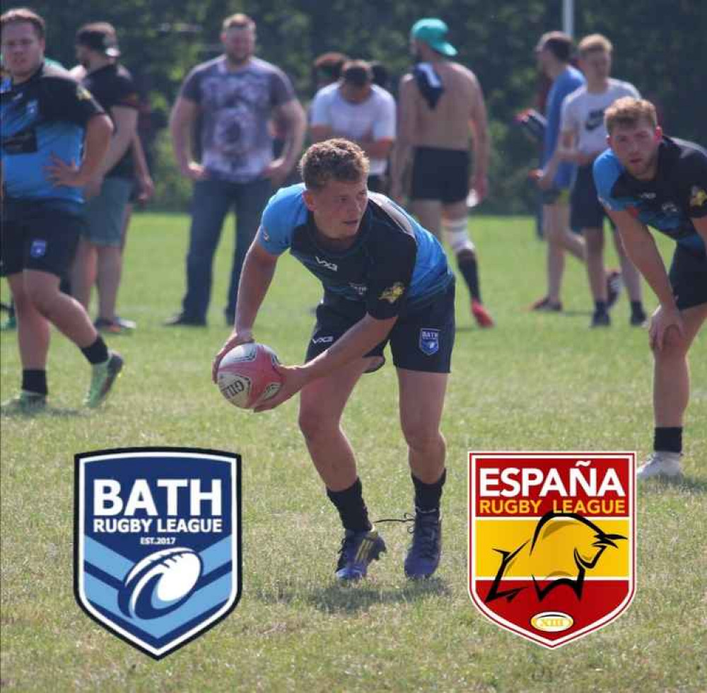 Morgan Lewis looking to offload for Bath in the 2019 London 9s event