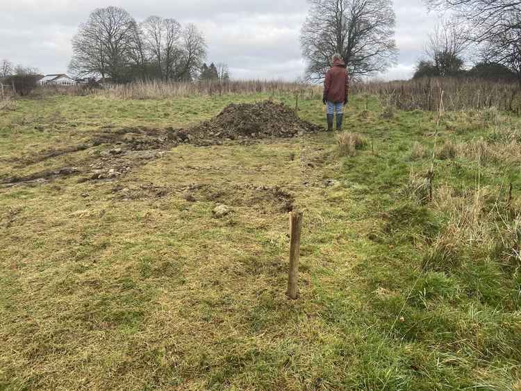 Damage Caused To The Easthill Field In Frome. CREDIT: Friends Of Easthill Field. Free to use for all BBC wire partners.