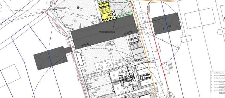 Garages on this site are being demolished to make space for new homes in Frome