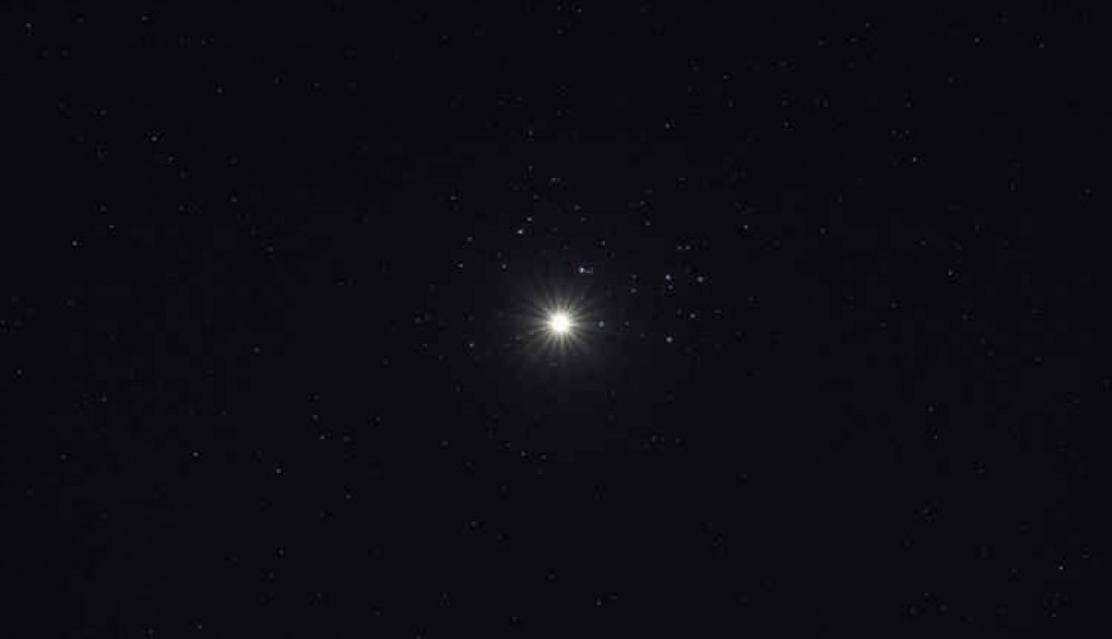 The image of Venus, taken last April by Society Secretary, Sandy Whitton from his back garden in Frome.