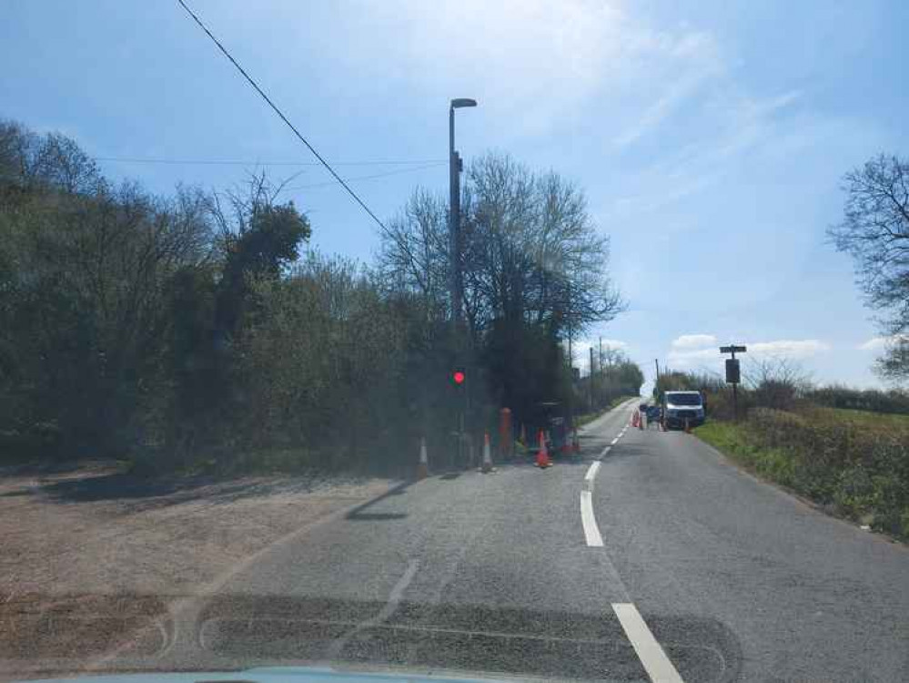 The road out of Buckland Dinham today April 17