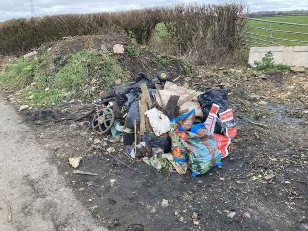 Fly Tipping In The Frome Area. CREDIT: Mendip District Council. Free to use for all BBC wire partners.