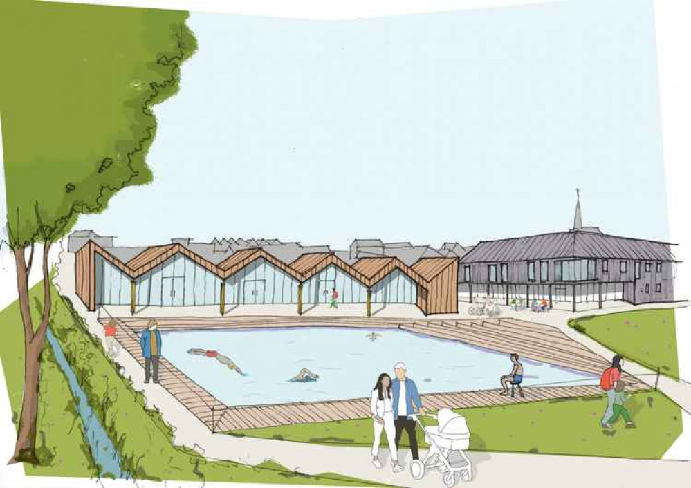 The proposed riverside lido