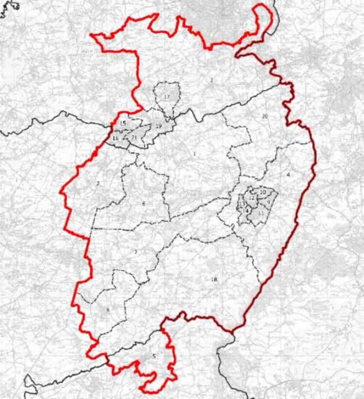 Proposed Boundaries For The Frome Constituency. CREDIT: Boundary Commission For England. Free to use for all BBC wire partners.