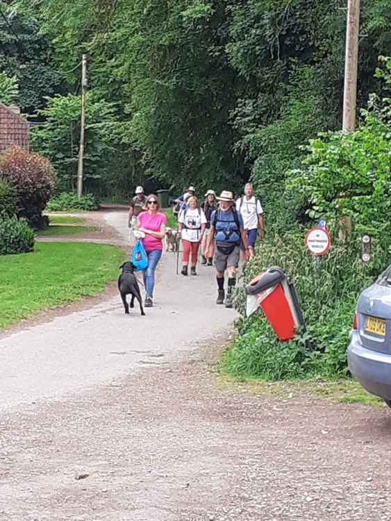 The walkers raised over £3,000