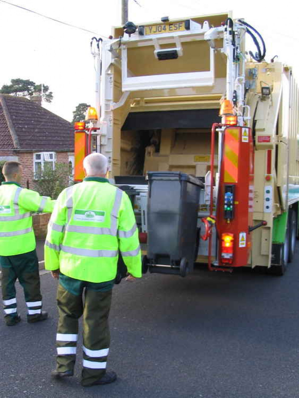 Rubbish Being Collected. CREDIT: Somerset Waste Partnership. Free for use for all BBC wire partners