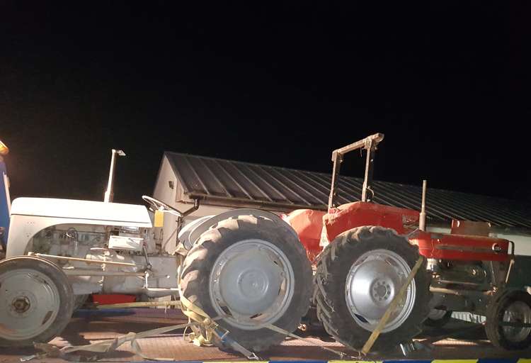 The tractor recovered by police in Martock