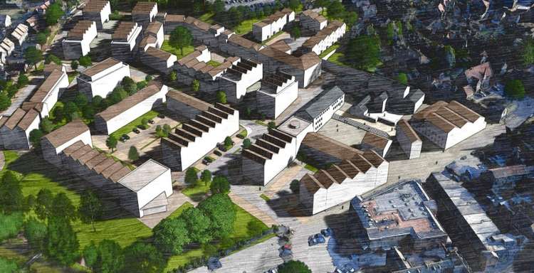 Artist'S Impression Of How The Saxonvale Development Will Look. CREDIT: Nash Partnership. Free to use for all BBC wire partners.