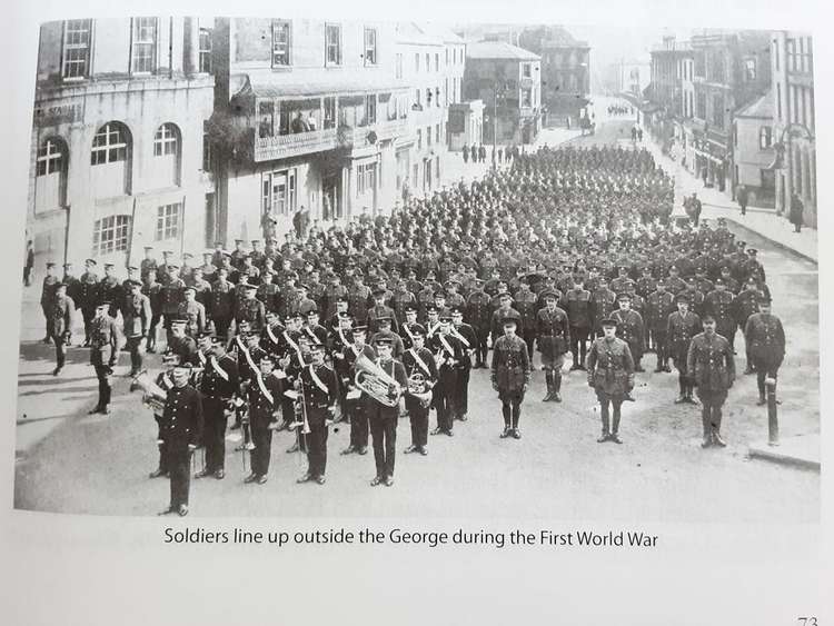 Meantime this wonderful photo posted by Robin Lambert of the troops lined up in Frome during WW1