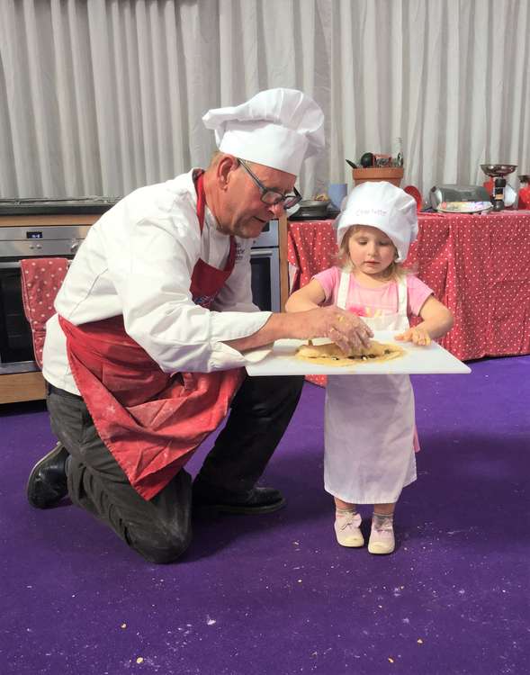 Simon Gray is holding cookery workshops for children in the Fun Kitchen marquee