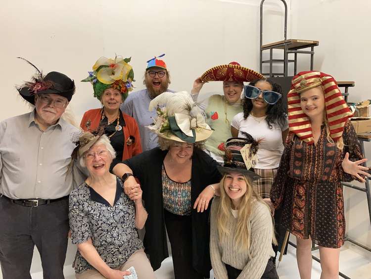 The Bath Theatrical Team featuring the new recruits as well as Dinah Auton (2nd generation owner), Rusette Auton (3rd generation owner and current MD) with Graham Billing, their longest serving client of over 30 years. Headless mannequins are also part of