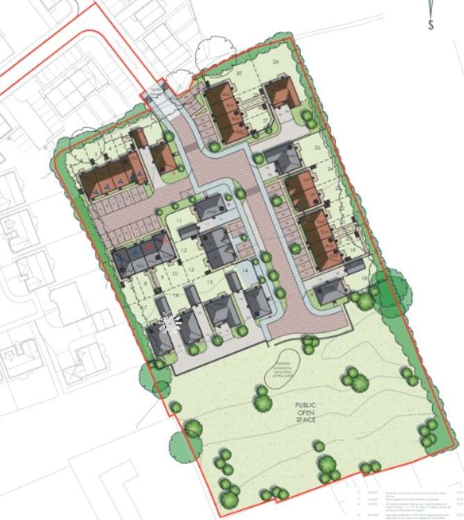 Proposed Development Of 30 Homes On Great Dunns Close In Beckington. CREDIT: ThinkUrban. Free to use for all BBC wire partners.