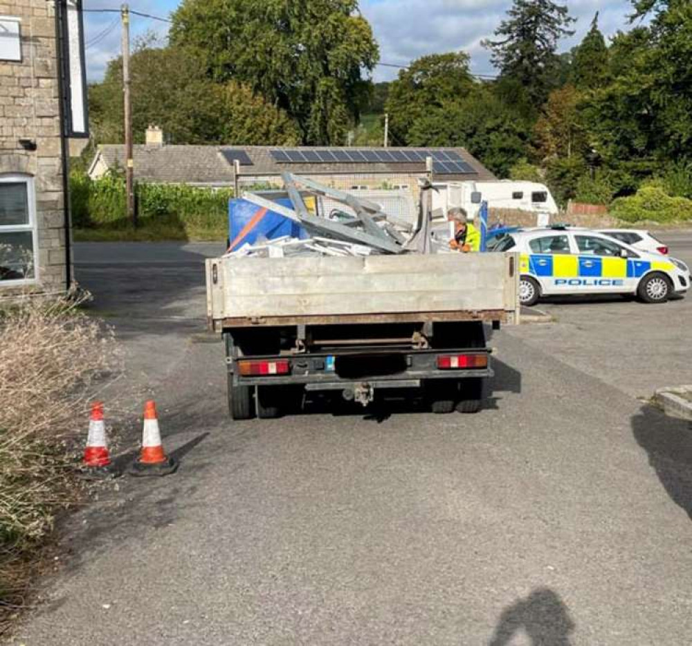 Mendip officers inspect waste carriers, assisted by their colleagues in the police during operations in Frome.