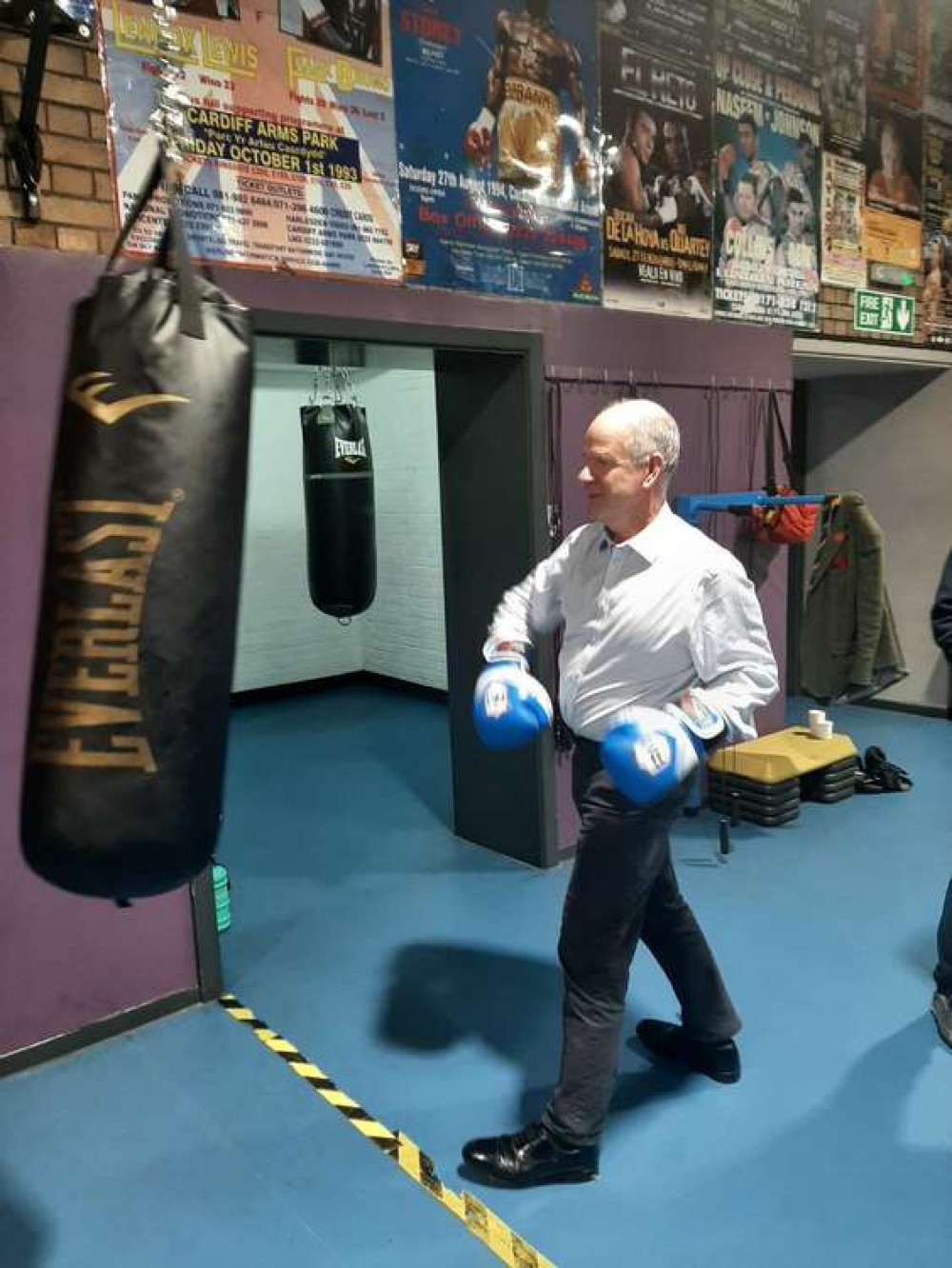 Mark Shelford gets physical at the boxing gym