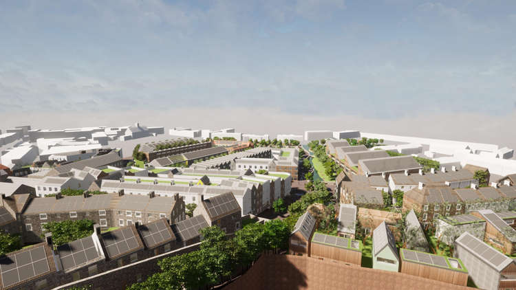 Artist'S Impression Of The Mayday Saxonvale Scheme In Frome, Looking North. CREDIT: Mayday Saxonvale. Free to use for all BBC wire partners.