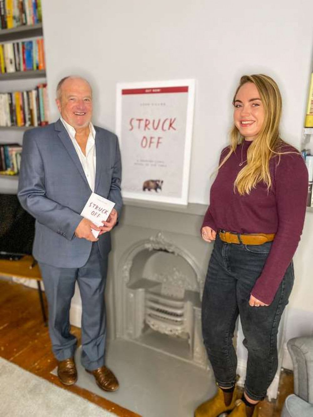 Author John Killah (left) and cover design graphic artist Alice Keegan